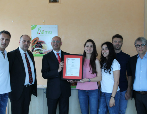 Consegna del primo Certificato IFS in ITALIA ad ALIMA S.P.A.